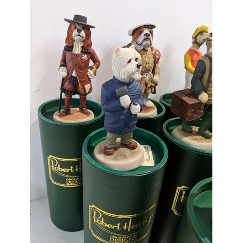 207 - Ten Robert Harrop Design Doggie People to include CP03 Westie Sculptor 1996, CC79a Cavalier King Cha... 