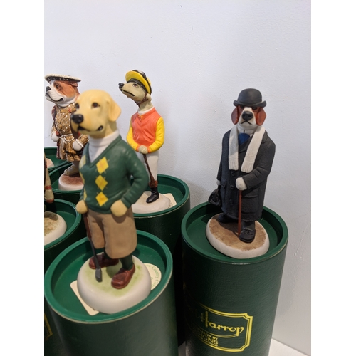 207 - Ten Robert Harrop Design Doggie People to include CP03 Westie Sculptor 1996, CC79a Cavalier King Cha... 
