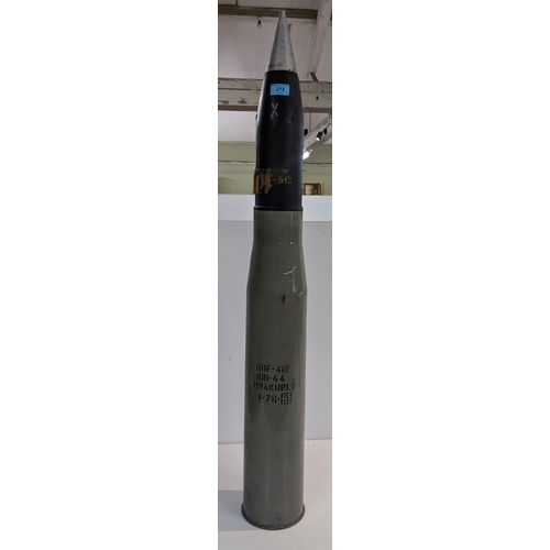 213 - A 100mm insert drill round for a Soviet Era Tank possibly a T-54 or T-55 bearing UOF-412 100-4 4 GYA... 