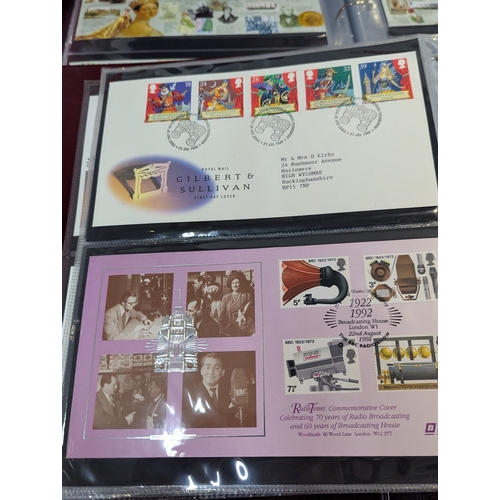 54 - A large quantity of First Day covers all within albums. to include commemorative examples, TV soap r... 