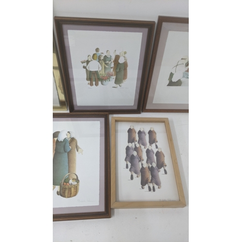 369 - Framed pictures to include a Michele Lehmann's artists proof, signed in pencil depicting a couple em... 