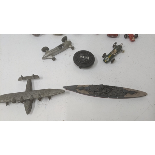 377 - Mostly diecast model vehicles to include a Dinky Toys no. 22A Maserati, a Solido Aston Martin 3L, a ... 