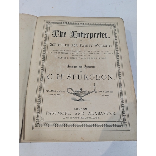 37 - Book - The Interpreter of Scripture for Family Worship by C H Spurgeon Location:8-1
If there is no c... 