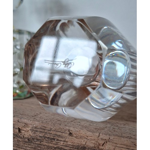 53 - A collection of glass scent bottles to include a large Paco Rabanne Calandre fatice bottle 34cm high... 