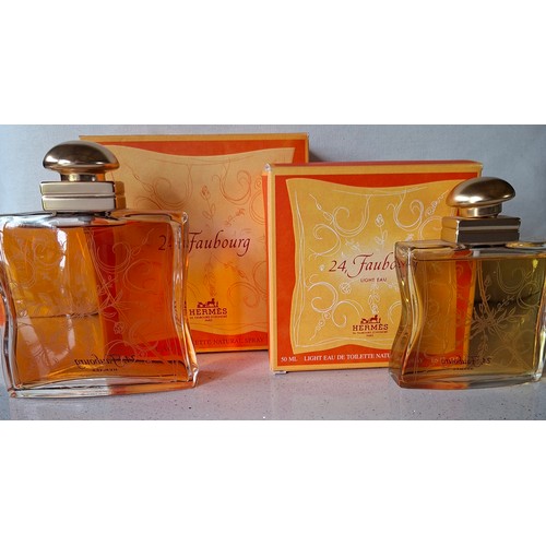 13 - Hermes- Two nearly full bottles of '24 Faubourg' comprising Eau de Toilette 100ml and Eau Legere 50m... 