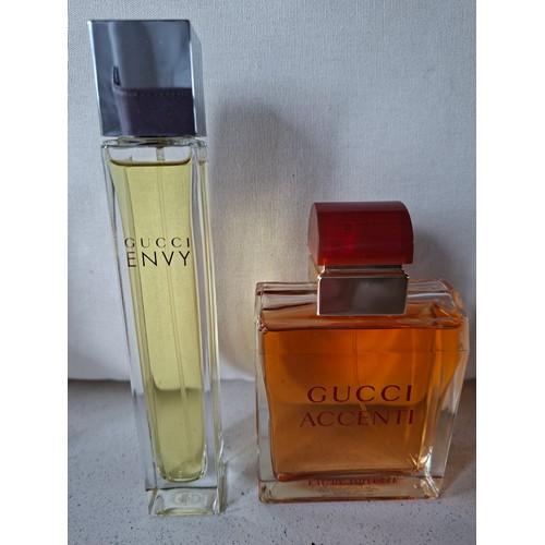 25 - Gucci- Two fragrances comprising a bottle of 'Envy' Eau de Toilette 50ml and a bottle of 'Accenti' E... 