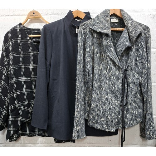 59 - A group of ladies jackets and coats to include Gerry Weber, Marina Rinaldi, Betty Barclay UK20 and 2... 