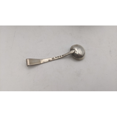 61 - A pair of Victorian silver salts and a spoon hallmarked London 1882 weighing a total of 83g
Location... 