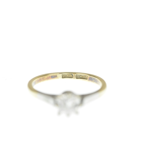 38 - An 18ct yellow gold an platinum old mine cut diamond claw set solitaire ring, approx diamond size 5.... 