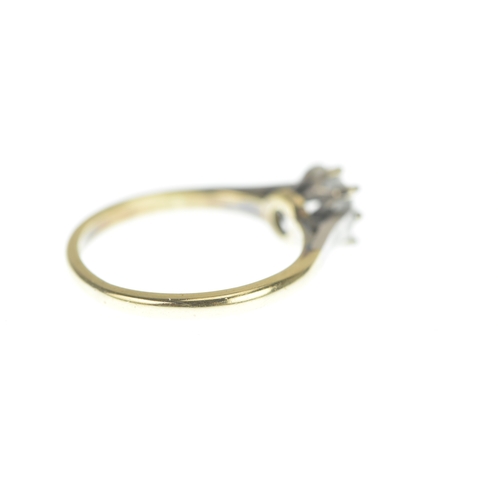 38 - An 18ct yellow gold an platinum old mine cut diamond claw set solitaire ring, approx diamond size 5.... 