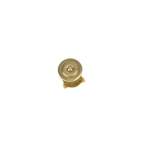 54 - A Shell 20 Year Service tie tack pin, in the form of a shell and inset with a single emerald, 3.5 gr... 