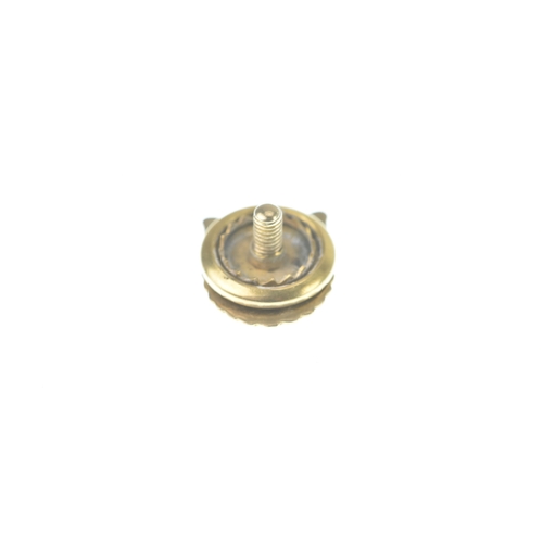 56 - A Shell 30 Year Service tie tack pin, in the form of a shell and inset with two brilliant cut diamon... 
