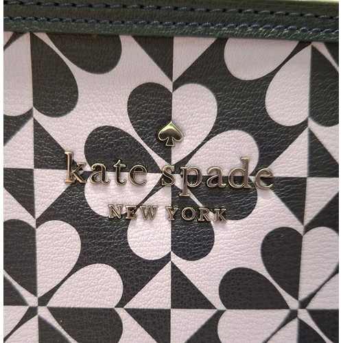 11 - Kate Spade- A textured PVC leather 'New York Hollie Spade Clover Geo' tote bag in lavender and navy ... 