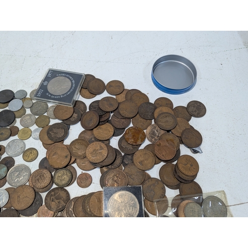 20 - World coinage to include a small selection of full and half-silver British coinage, commemorative ex... 