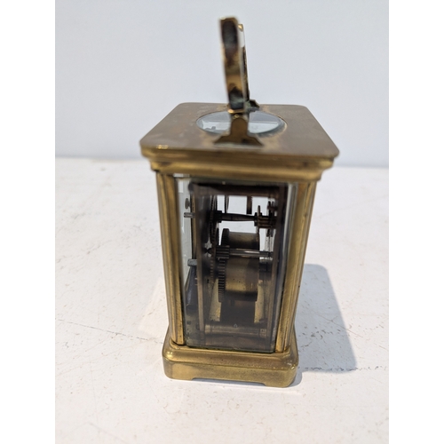 35 - An early 20th century brass and glass cased carriage clock
Location:2-1
If there is no condition rep... 