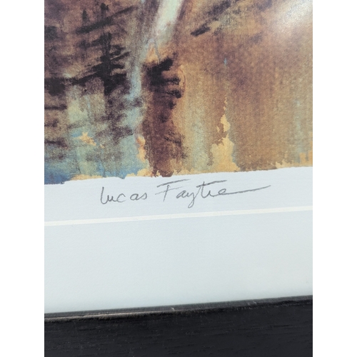 41 - A contemporary print by Lucas Faytre, an atmospheric depiction of Venice, 43/300, framed and glazed,... 