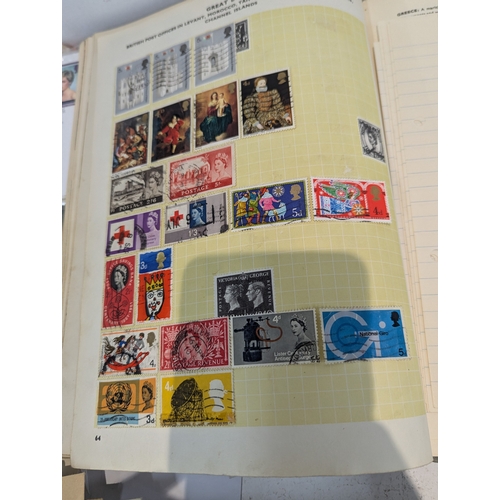 46 - Postage stamps from around the world to include four albums and loose examples from UK, China, India... 