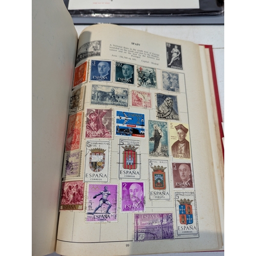 46 - Postage stamps from around the world to include four albums and loose examples from UK, China, India... 
