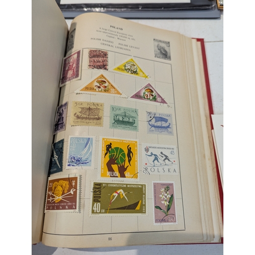 46 - Postage stamps from around the world to include four albums and loose examples from UK, China, India... 