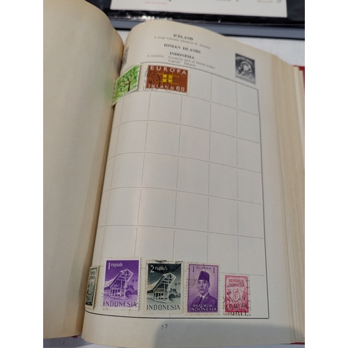 46 - Postage stamps from around the world to include four albums and loose examples from UK, China, India... 