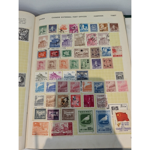 46 - Postage stamps from around the world to include four albums and loose examples from UK, China, India... 