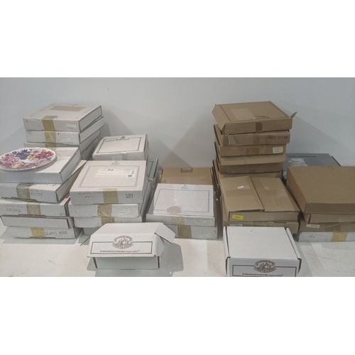 518 - A large collection of boxed collectors plates to include Royal Worcester examples, Royal Albert exam... 