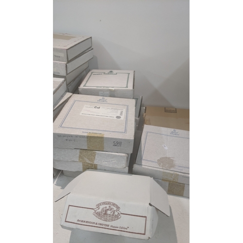 518 - A large collection of boxed collectors plates to include Royal Worcester examples, Royal Albert exam... 
