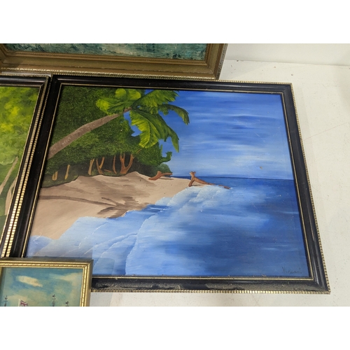 10 - Paintings and prints to include several examples signed by F Vincent depicting river scenes, shoreli... 