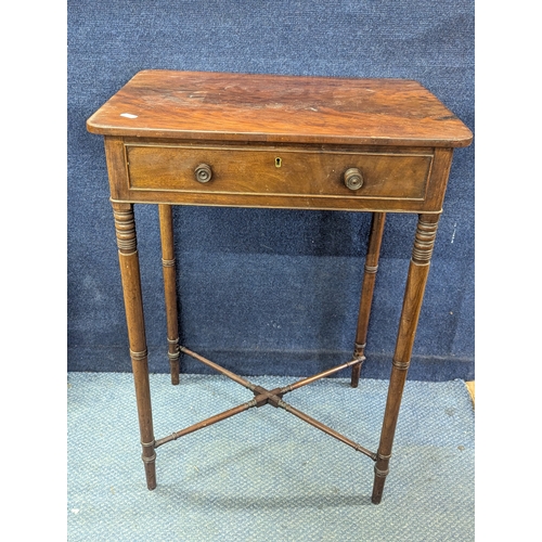 18 - A George III mahogany side table 73.5 x 51 x 37.5cm Location: RAB
If there is no condition report sh... 
