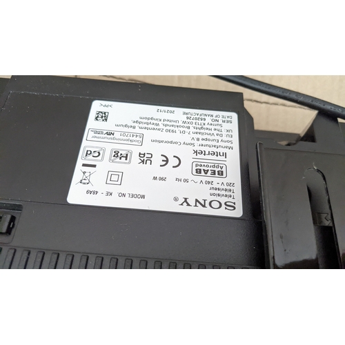 25 - A Sony 48 inch TV with wall bracket (no power cable)
Location: BB
If there is no condition report sh... 