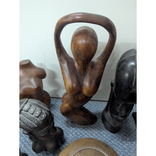 3 - A group of treen items to include ebony items and a bust. Location:
If there is no condition report ... 