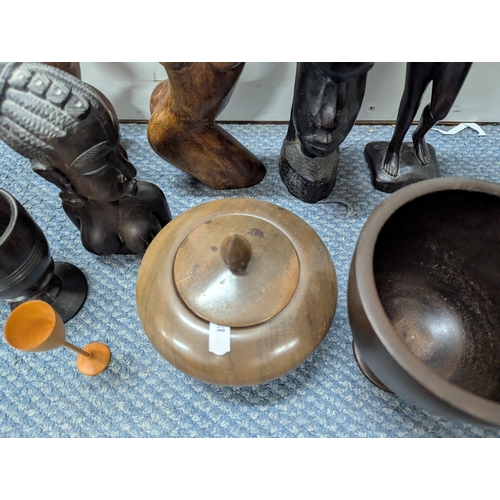 3 - A group of treen items to include ebony items and a bust. Location:
If there is no condition report ... 