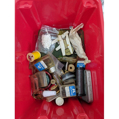 44 - A collection of fly fishing equipment and accessories to include a rod, a selection of flies, spare ... 
