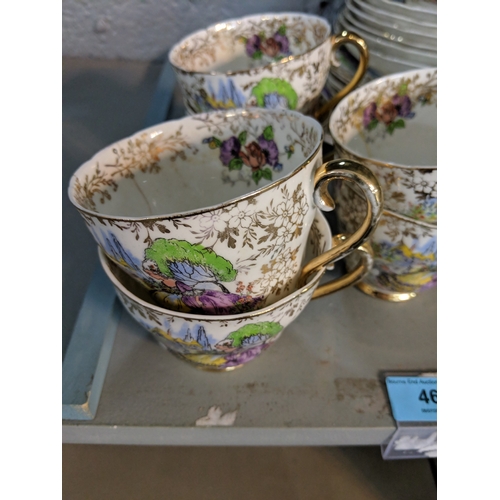 46 - A Garden House bone china 21-piece Crinoline Lady part tea set Location: 3-1
If there is no conditio... 