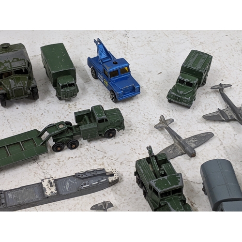 57 - Diecast model vehicles to include Dinky farm and military vehicles, Corgi and others 
Location: GM
I... 