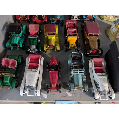 47A - Model vehicles, mainly Matchbox examples of Models Of Yesteryear along with a Marklin model of a ste... 