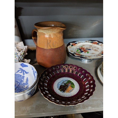 49 - A mixed lot to include a Real Ale jug, JWK plates, Bunnykins, Oriental style china and other items L... 