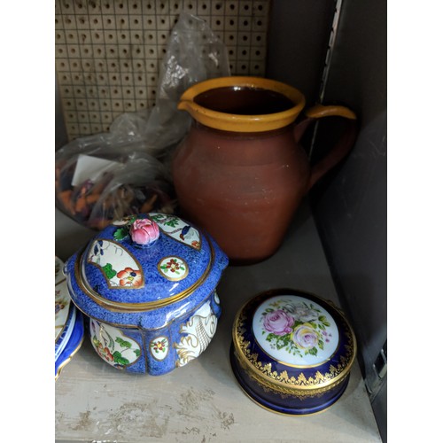 49 - A mixed lot to include a Real Ale jug, JWK plates, Bunnykins, Oriental style china and other items L... 