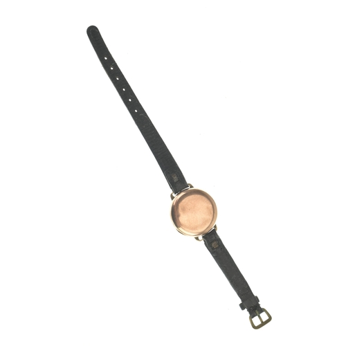 11 - A Harwood automatic, 9ct gold wristwatch, import marks for Glasgow 1928, the silvered dial with Arab... 