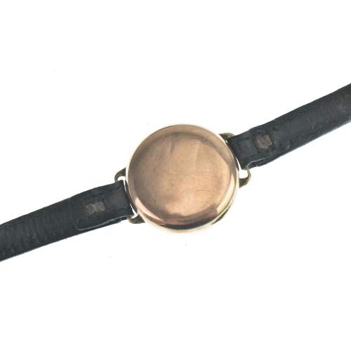 11 - A Harwood automatic, 9ct gold wristwatch, import marks for Glasgow 1928, the silvered dial with Arab... 