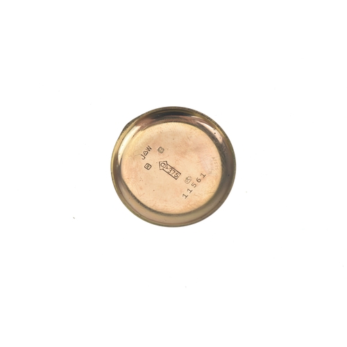 11 - A Harwood automatic, 9ct gold wristwatch, import marks for Glasgow 1928, the silvered dial with Arab... 