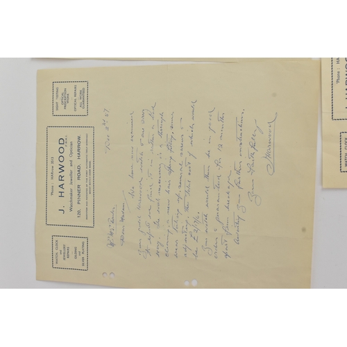 11 - A Harwood automatic, 9ct gold wristwatch, import marks for Glasgow 1928, the silvered dial with Arab... 