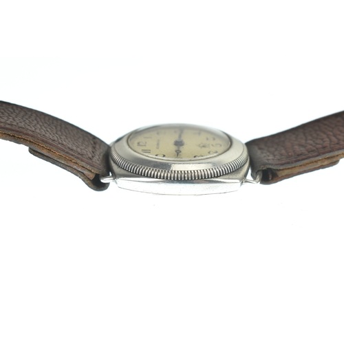 12 - A Harwood automatic, silver, gents wristwatch, import marks for Glasgow 1929, the silvered dial with... 