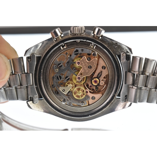25 - An Omega Speedmaster Professional, Pre moon, gents, stainless steel, manual wind chronograph wristwa... 