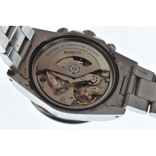 26 - A Tudor Chrono Time Big Block, stainless steel, gents, automatic chronograph wristwatch, the silvere... 