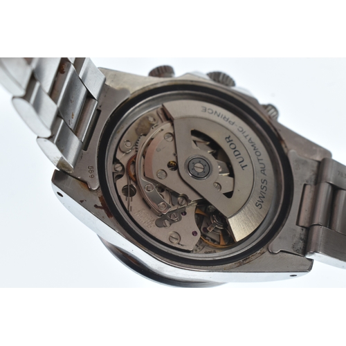 26 - A Tudor Chrono Time Big Block, stainless steel, gents, automatic chronograph wristwatch, the silvere... 