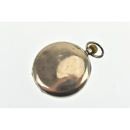 29 - An early 20th century Omega silver open face keyless wound pocket watch, the white enamel dial havin... 
