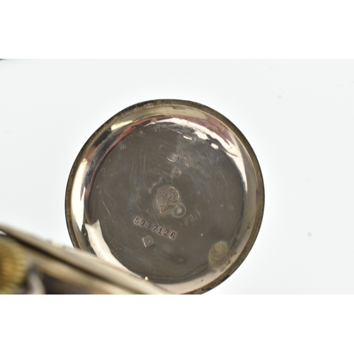 29 - An early 20th century Omega silver open face keyless wound pocket watch, the white enamel dial havin... 