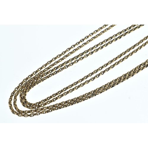 32 - A late 19th/early 20th century 9ct gold guard pocket watch chain, stamped 9C, fitted with a 9ct gold... 