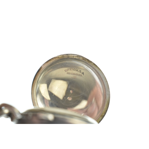 35 - An early 20th century novelty silver pocket watch in the form of a golf ball, the white enamel dial ... 